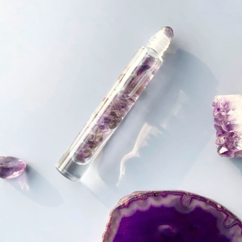 Bouteille d'huile essentielle à bille Olivenorma avec décoration en cristal