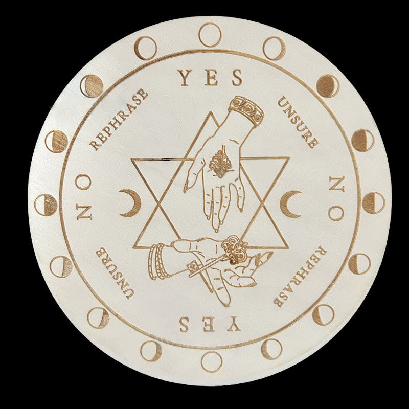 Jeu de tarot avec pendule divinatoire en bois Olivenorma