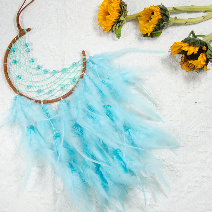 Attrape-rêves en jade violet turquoise fait main Olivenorma