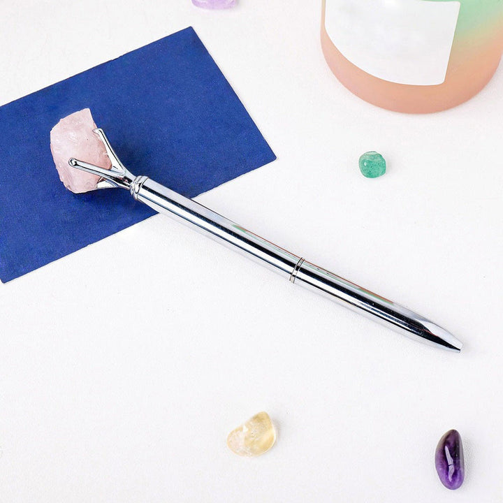 Stylo de manifestation de pierre brute Olivenorma Décoration de pierres précieuses