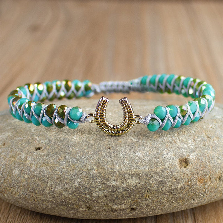 Bracelet de guérison turquoise fer à cheval porte-bonheur Olivenorma
