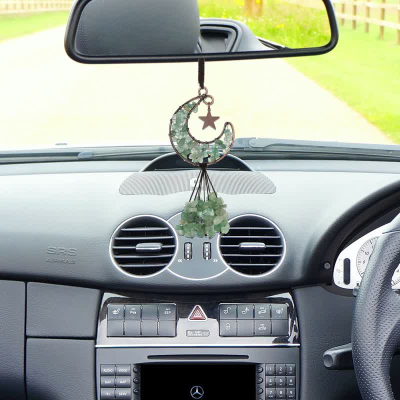 Carillon à vent en cristal de chakra de la lune et des étoiles Olivenorma