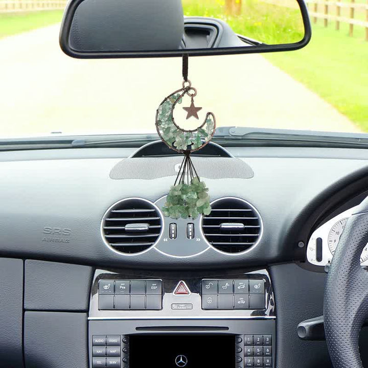 Carillon à vent en cristal de chakra de la lune et des étoiles Olivenorma
