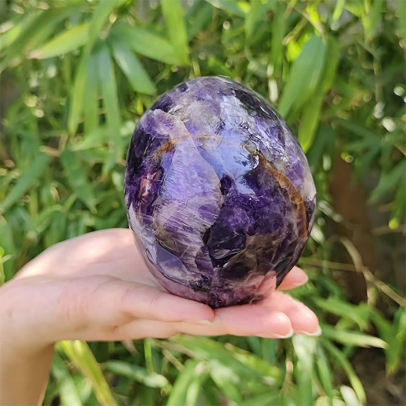 Crâne en cristal de décoration en pierre précieuse d'améthyste de rêve naturel Olivenorma 10 cm