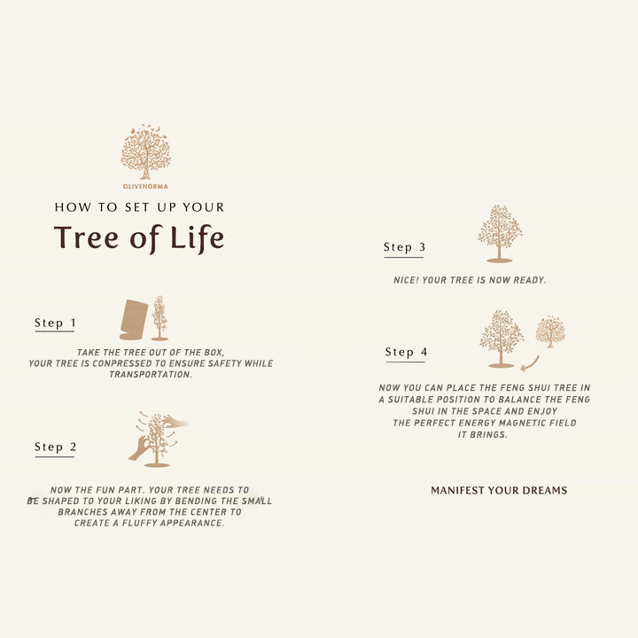 Olivenorma Pure Break - Arbre Feng Shui en pierre de nacre