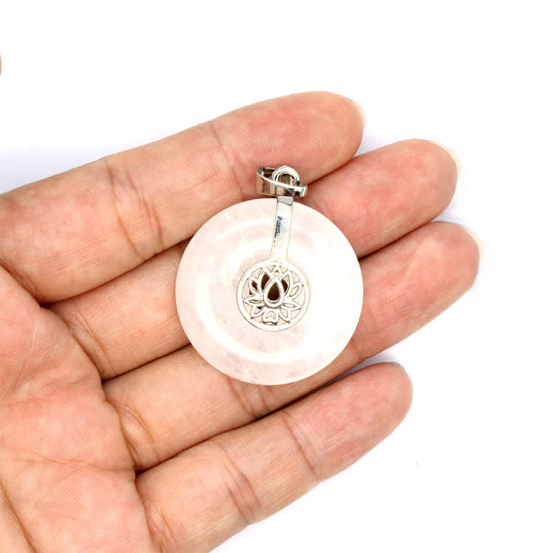 Collier Arbre de vie avec boucle de paix en cristal naturel Olivenorma