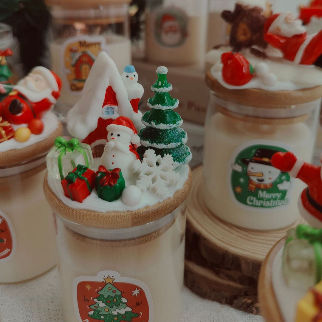 Bougie décorative de Noël du Père Noël Olivenorma