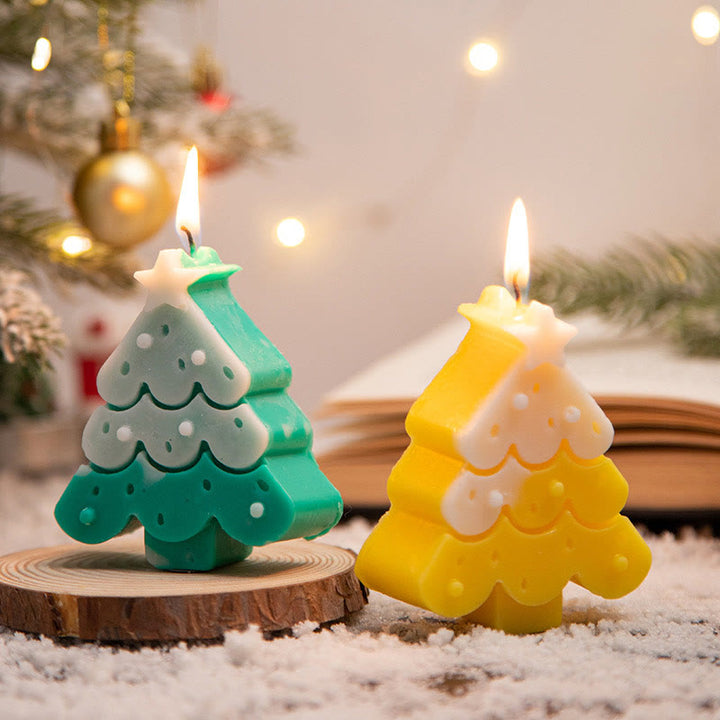 Bougie parfumée Olivenorma Ambiance de Noël Flocon de Neige Bonhomme en Pain d'Épices