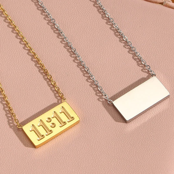 Collier et bague délicats avec le numéro angélique Olivenorma 11:11