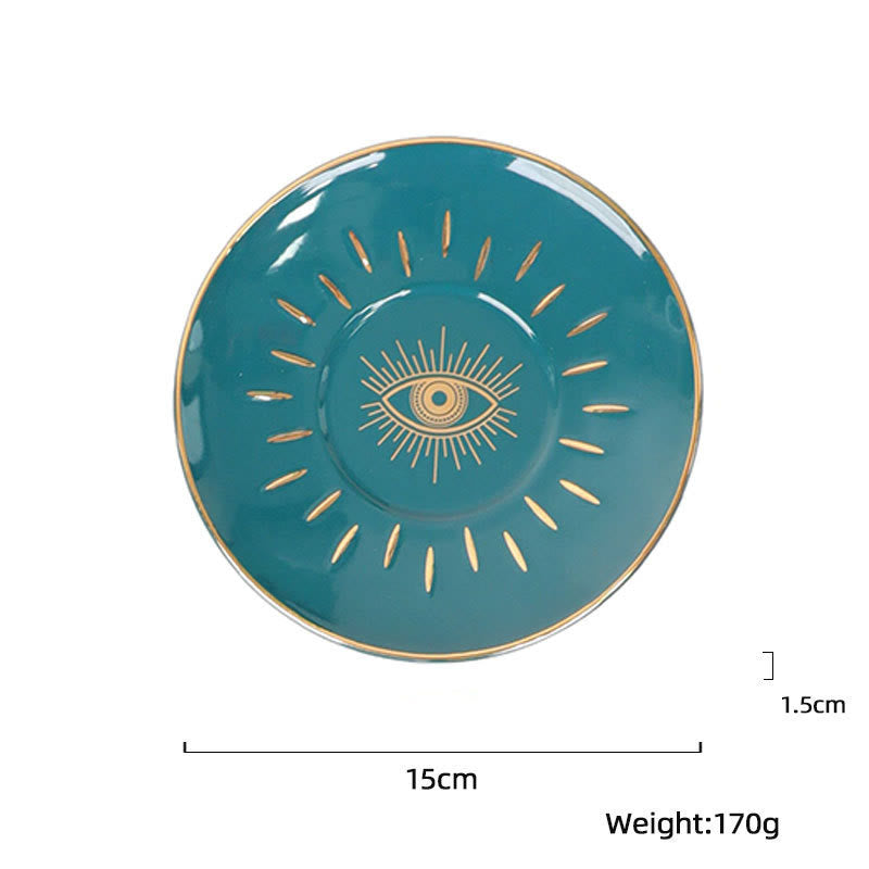 Plateau de rangement pour bijoux en céramique Olivenorma Evil Eye