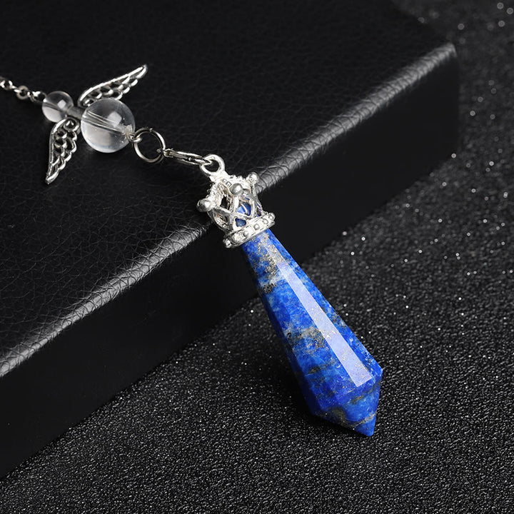 Pendule Ailes d'ange en cristal de labradorite Olivenorma