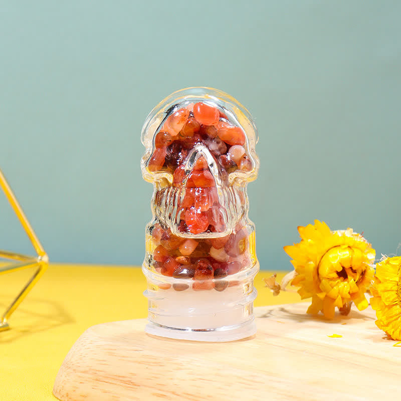 Bouteille d'eau en cristal avec crâne Olivenorma