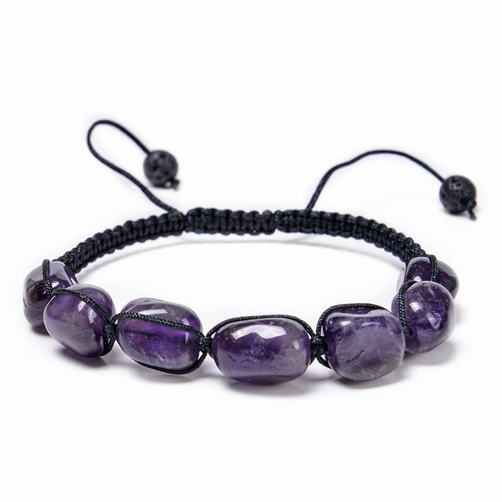 Bracelet tressé pour homme avec perles en cristal et pierres précieuses des 7 chakras Olivenorma