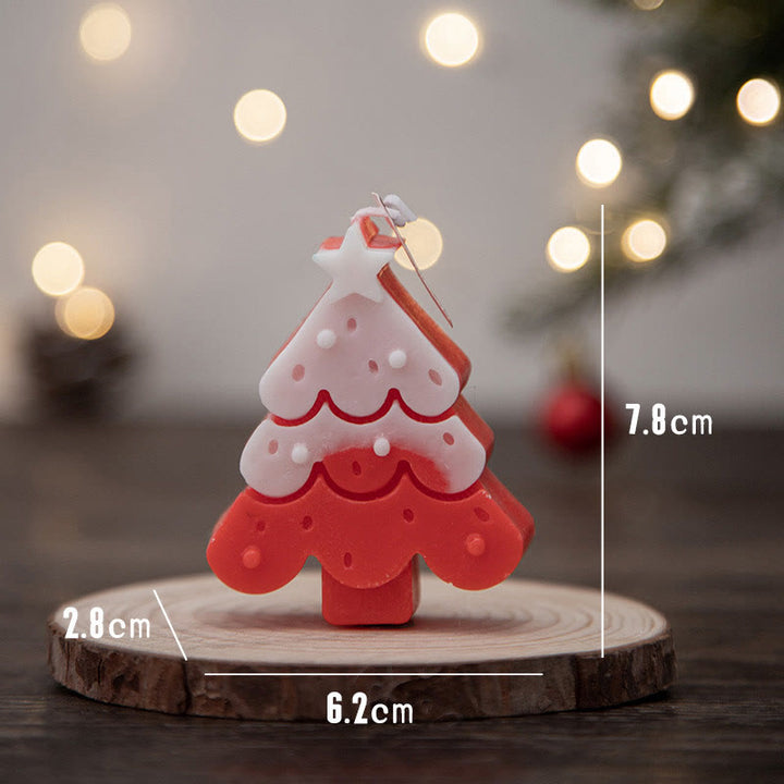 Bougie parfumée Olivenorma Ambiance de Noël Flocon de Neige Bonhomme en Pain d'Épices