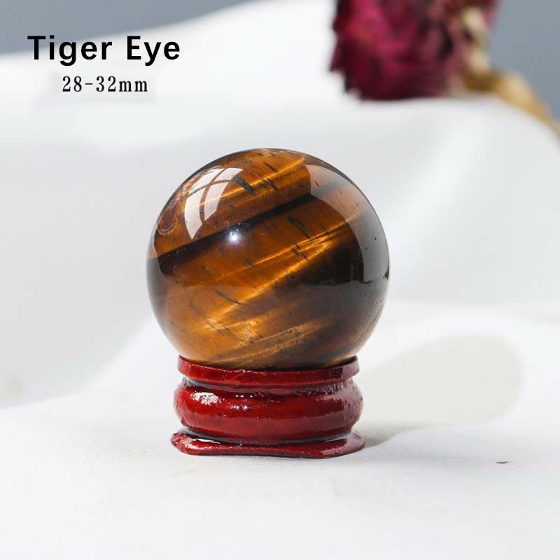 Ensemble de 9 boules de cristal naturelles et de pierres précieuses Olivenorma