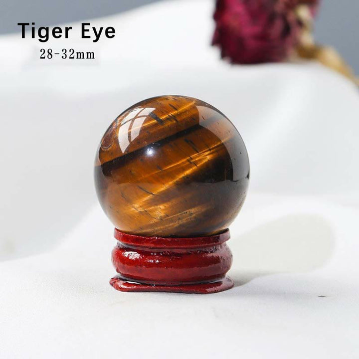 Ensemble de 9 boules de cristal naturelles et de pierres précieuses Olivenorma