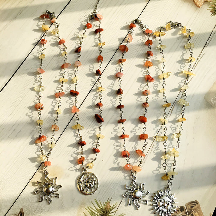 Collier de perles brutes couleur cristal Olivenorma