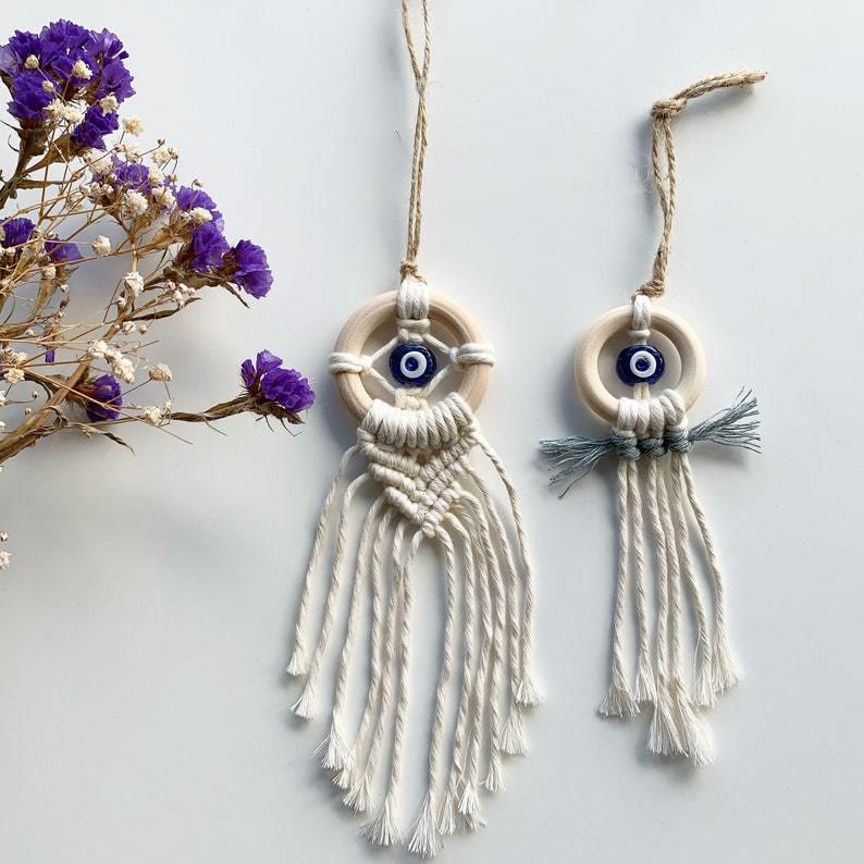 Breloques de voiture contre le mauvais œil faites à la main Olivenorma Ornement fait à la main