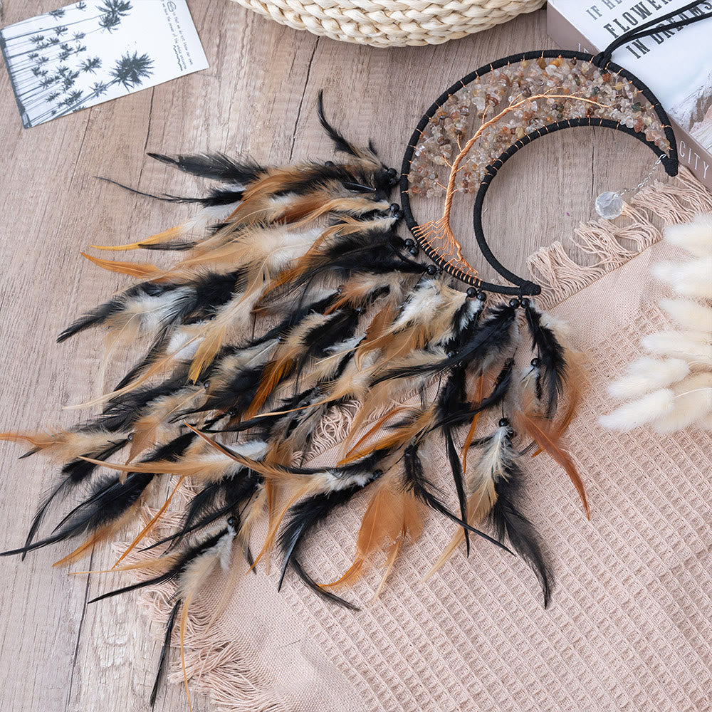 Arbre de vie tissé en gravier naturel Olivenorma Attrape-rêves lunaire