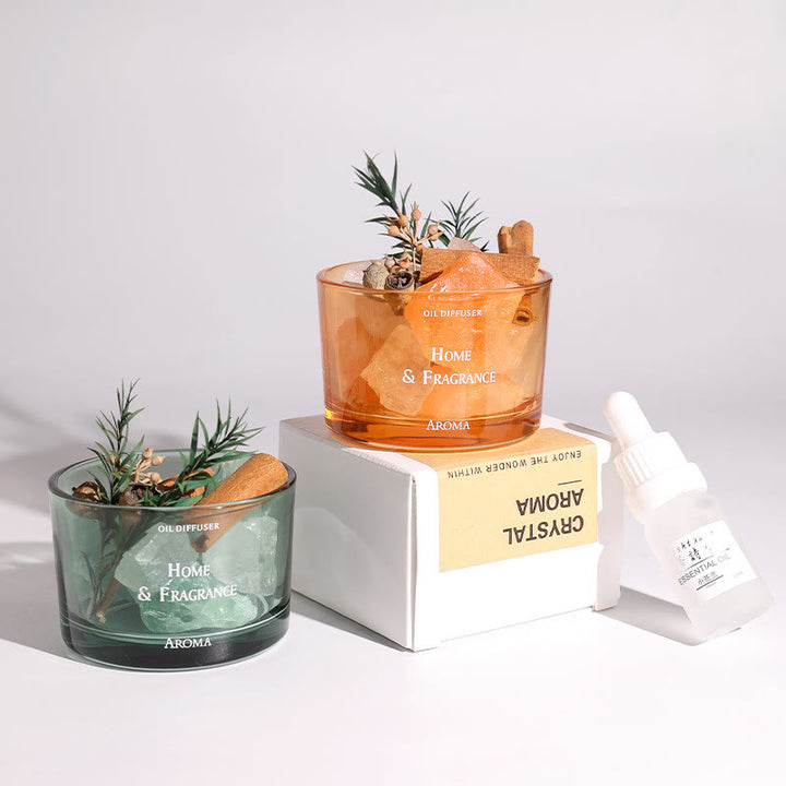 Huile essentielle sans flamme en cristal naturel Olivenorma pour aromathérapie