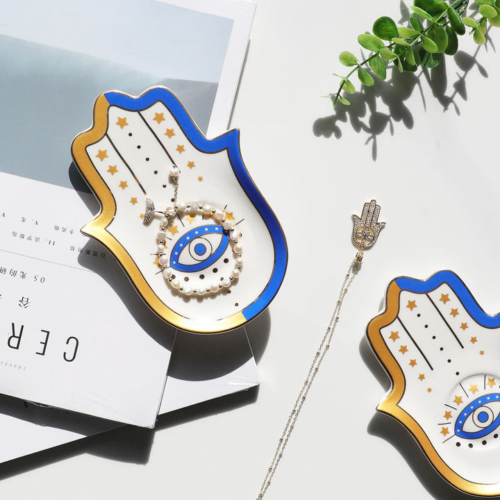 Support à vaisselle Olivenorma en forme d'anneau, dessous de verre avec motif Hamsa et mauvais œil