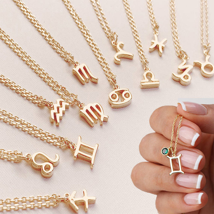 Collier de protection avec pierre de naissance du zodiaque Olivenorma