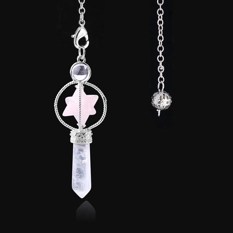 Pendule en pierre de cristal naturel