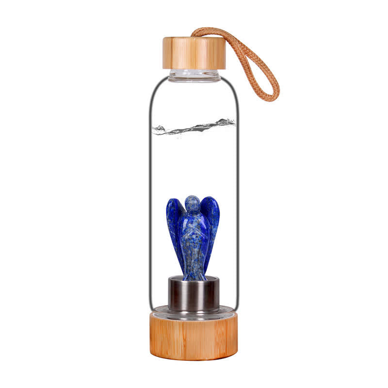 Bouteille d'eau en cristal sculptée en forme d'ange Olivenorma