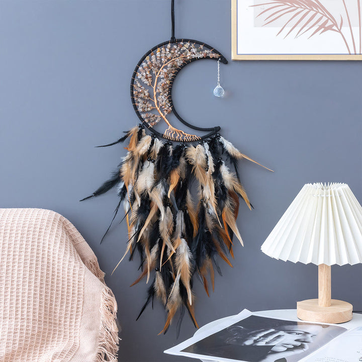 Arbre de vie tissé en gravier naturel Olivenorma Attrape-rêves lunaire