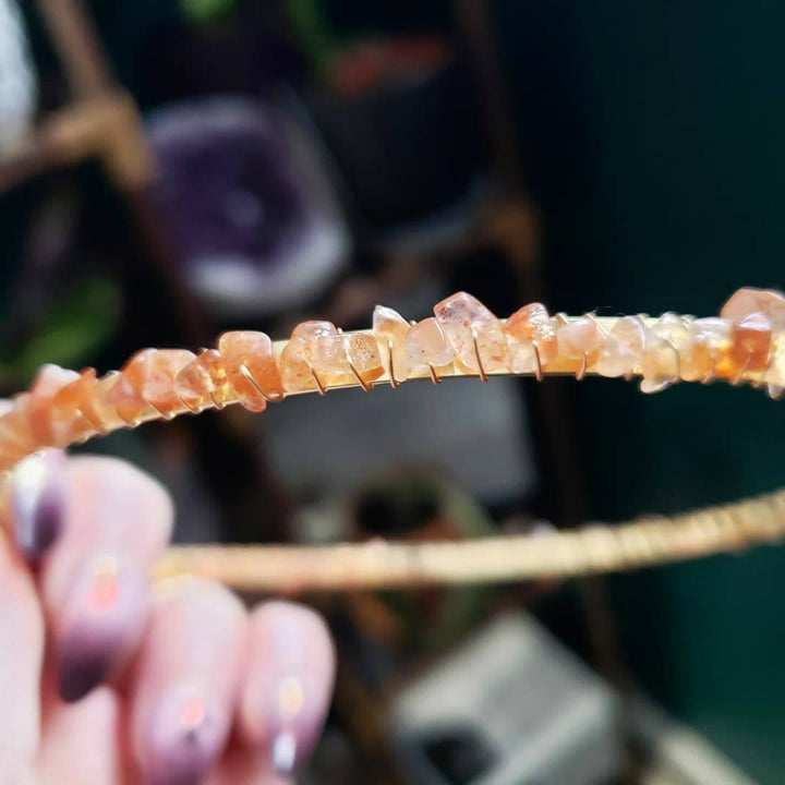 Couronne de cristal Boho Festival en cristal rose Olivenorma