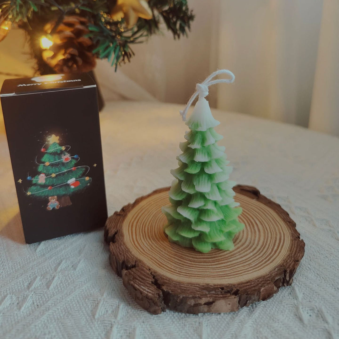 Bougie sculptée pour sapin de Noël Olivenorma