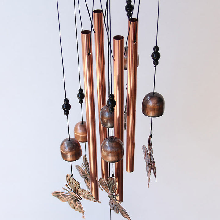 Carillon éolien suspendu en métal avec motif Olivenorma et hibou