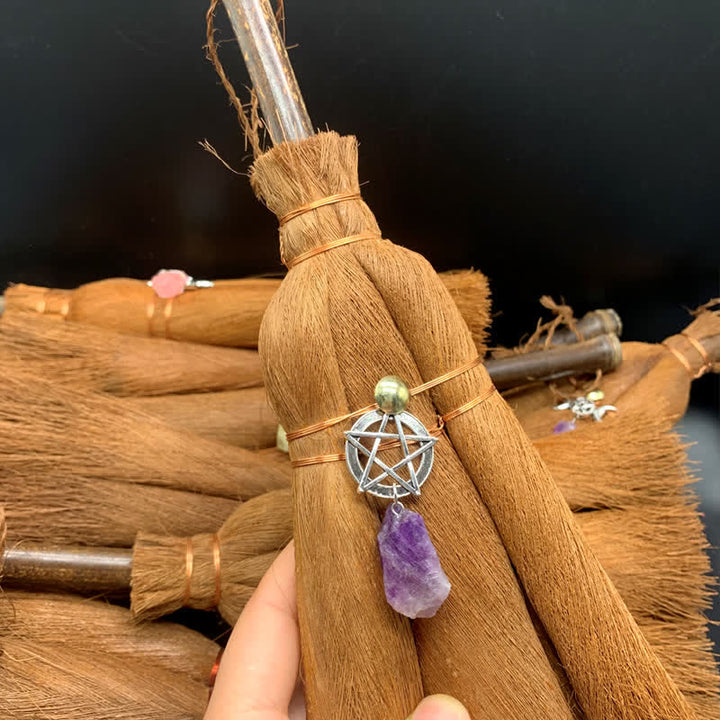 Balai de paille en cristal en forme d'étoile