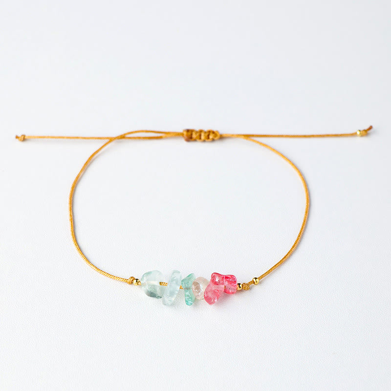 Bracelet tressé en pierres précieuses irrégulières Olivenorma « Les souhaits de guérison de la nature »