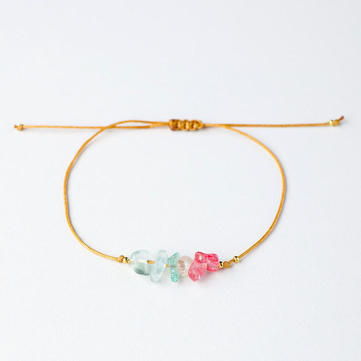 Bracelet tressé en pierres précieuses irrégulières Olivenorma « Les souhaits de guérison de la nature »