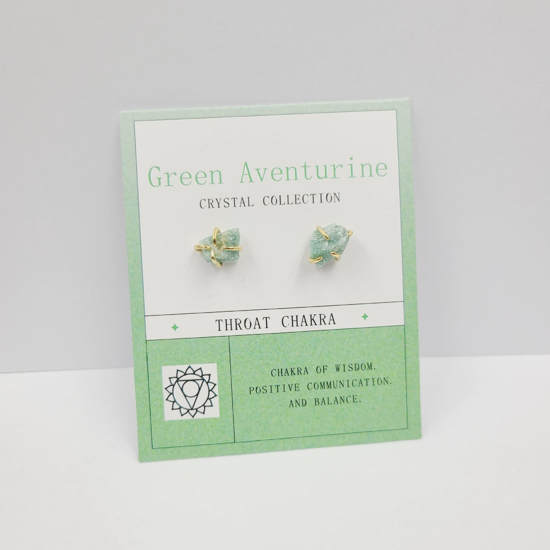 Boucles d'oreilles en pierre brute pour le 12e anniversaire Olivenorma
