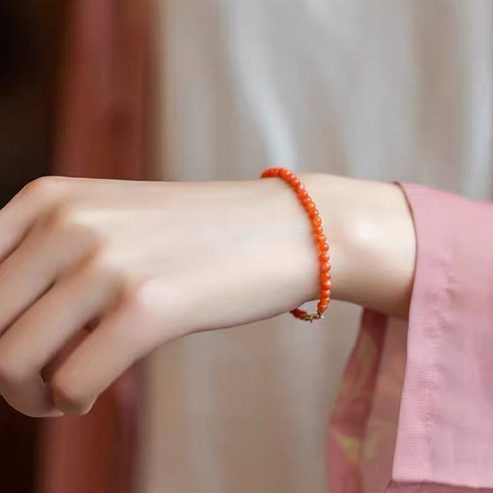 Bracelet énergétique en agate rouge Sunset Speed