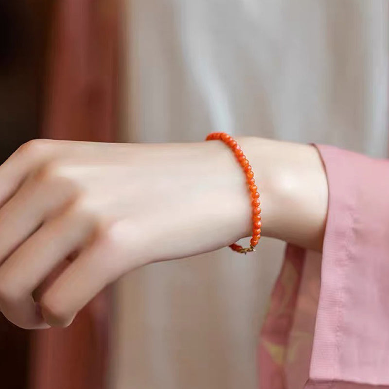 Bracelet énergétique en agate rouge Sunset Speed