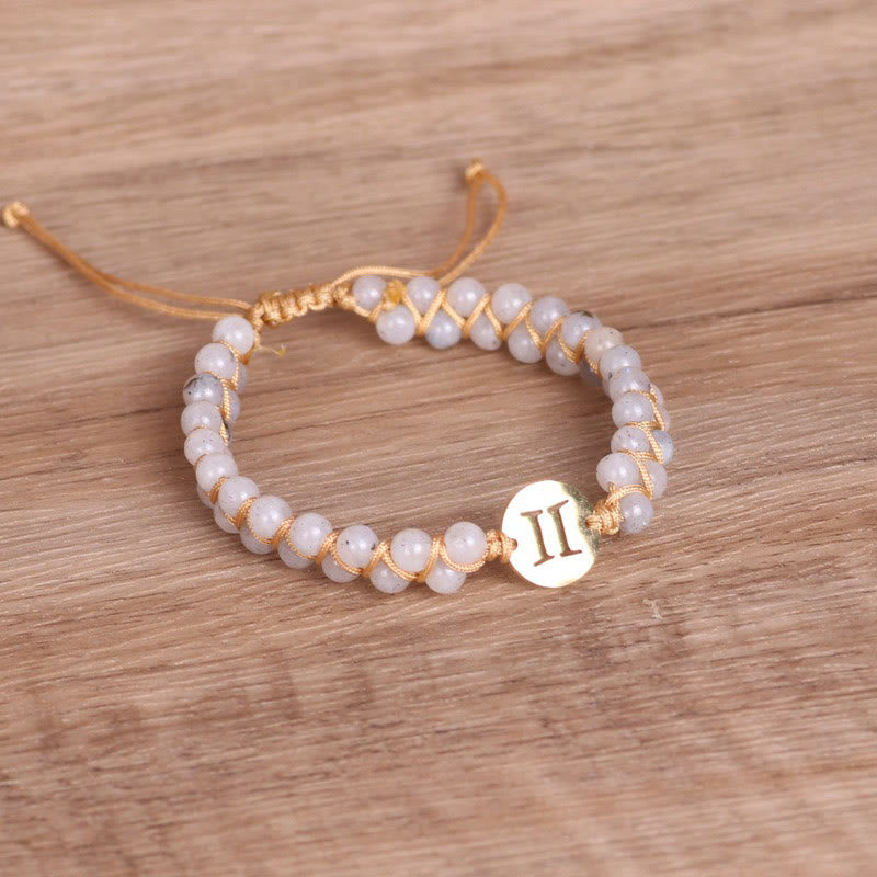 Bracelet enroulé de guérison et d'équilibre en cristal du zodiaque Olivenorma