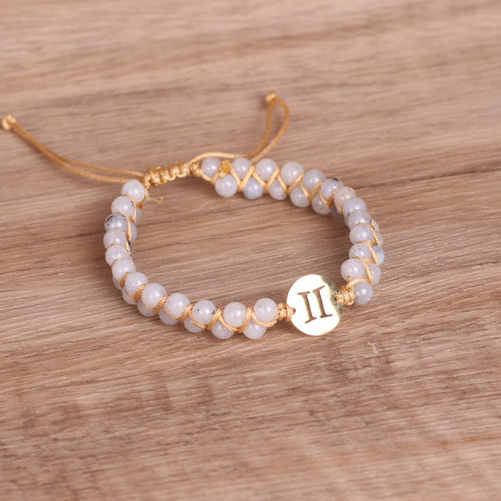 Bracelet enroulé de guérison et d'équilibre en cristal du zodiaque Olivenorma