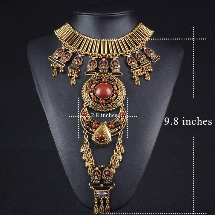 Collier de corps avec chaîne et pierres précieuses de style bohème Olivenorma