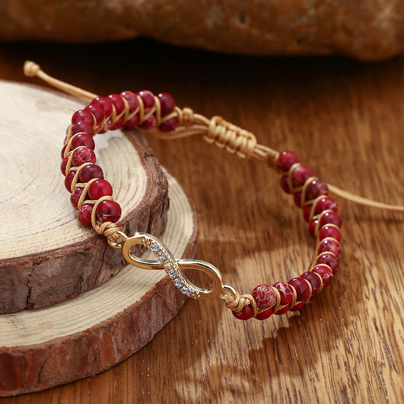 Bracelet en pierre rouge empereur Olivenorma