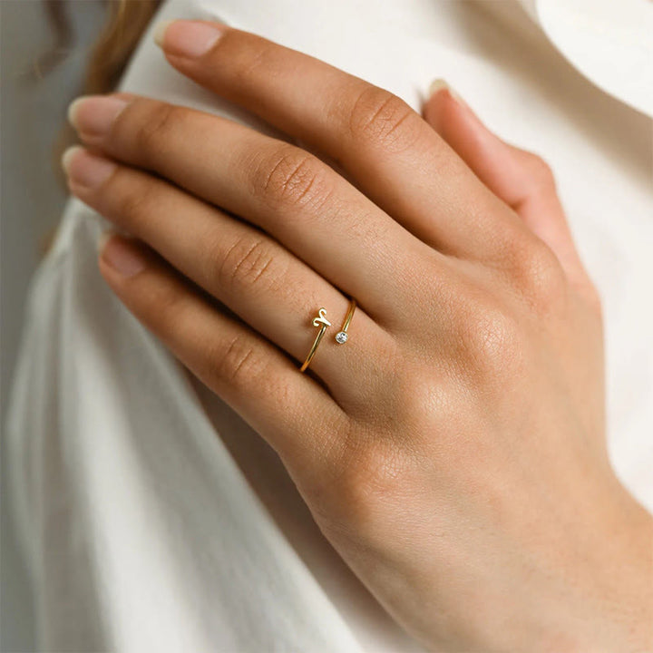 Bague avec pierre de naissance du zodiaque Olivenorma