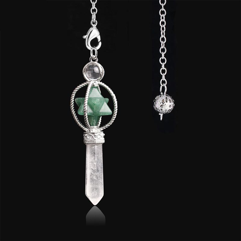 Pendule en pierre de cristal naturel