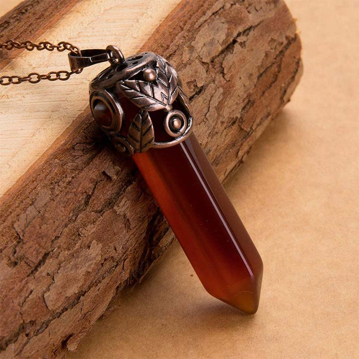 Collier hexagonal en cristal naturel Olivenorma