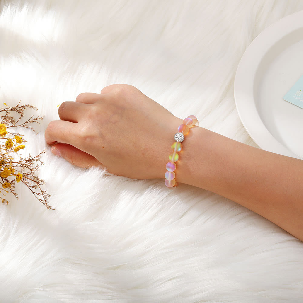 Bracelet Olivenorma en perles de verre et cristal de zircon