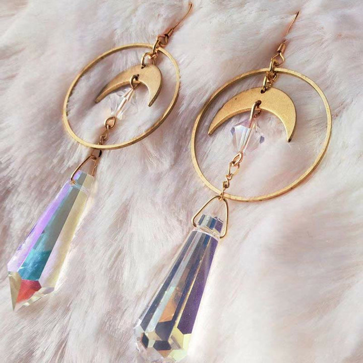 Boucles d'oreilles bohèmes en cristal naturel Olivenorma