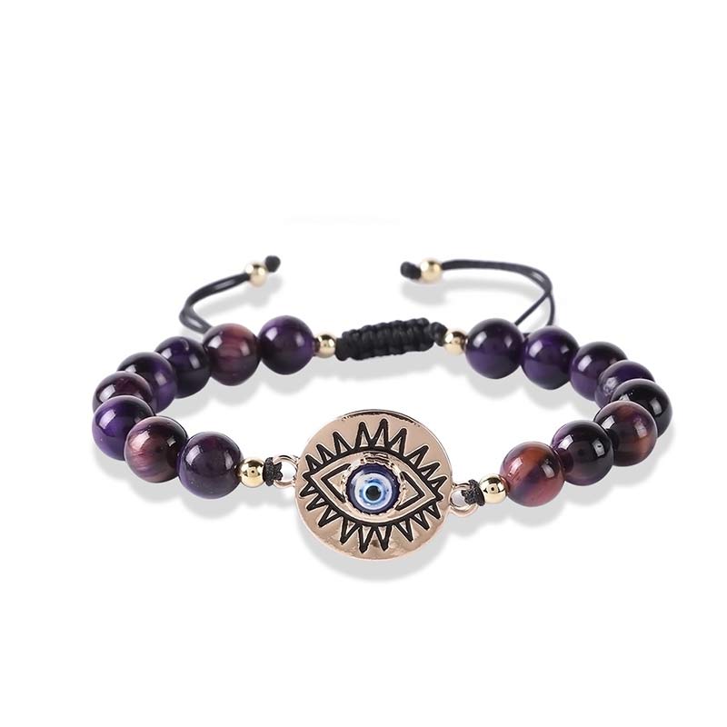 Bracelet de protection contre le mauvais œil œil de tigre
