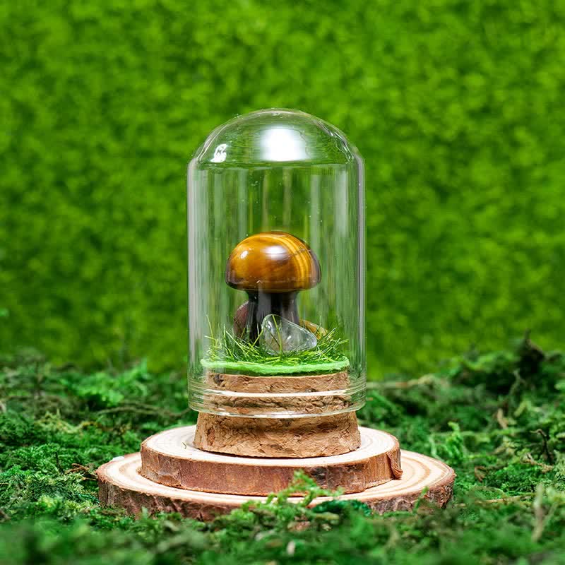 Couvercle en verre Olivenorma Décoration champignon en cristal naturel