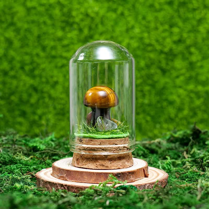 Couvercle en verre Olivenorma Décoration champignon en cristal naturel